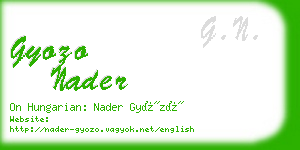 gyozo nader business card